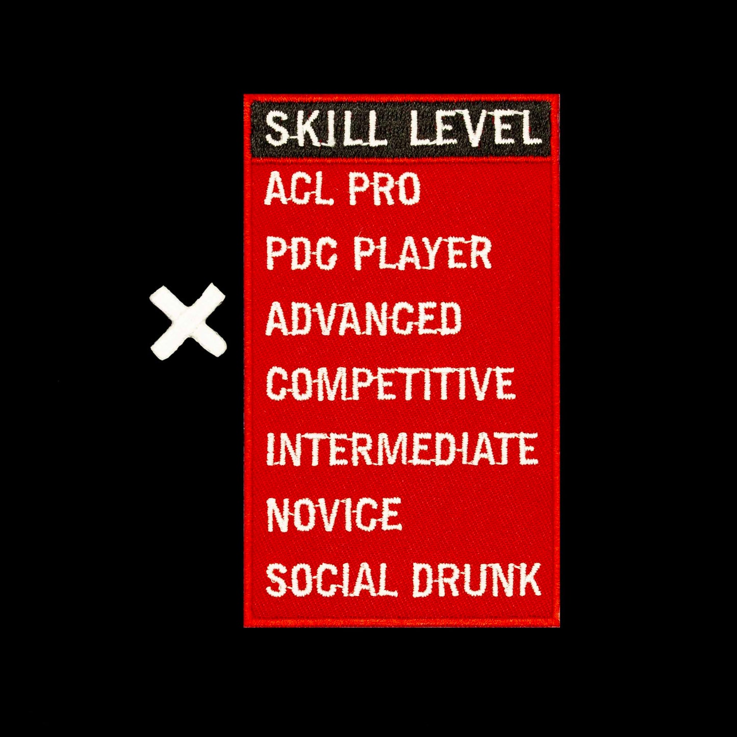 "Skill Level" Interactive Embroidered Velcro Patch