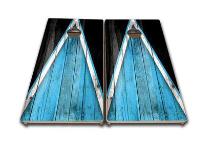 "Blue Triangle" Tournament Quality Cornhole Board