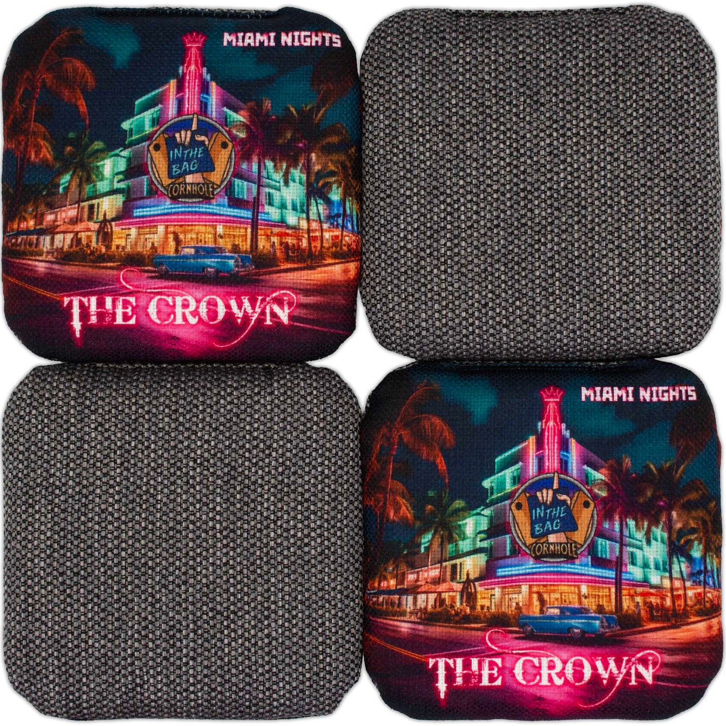 THE CROWN Cornhole Bags "City Nights Series: Miami Nights"