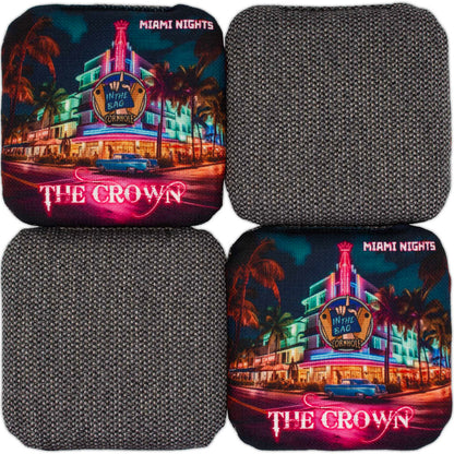 THE CROWN Cornhole Bags "City Nights Series: Miami Nights"
