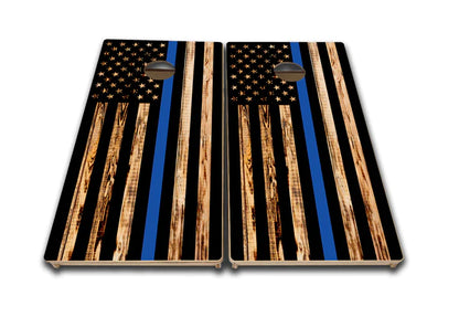 "Thin Blue Line" Tournament Quality Cornhole Board