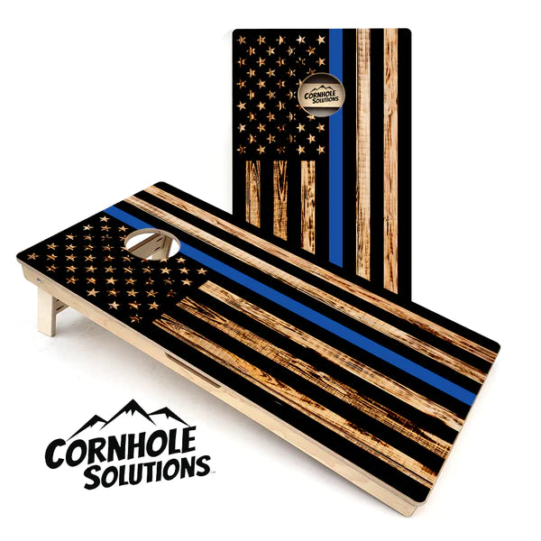 "Thin Blue Line" Tournament Quality Cornhole Board