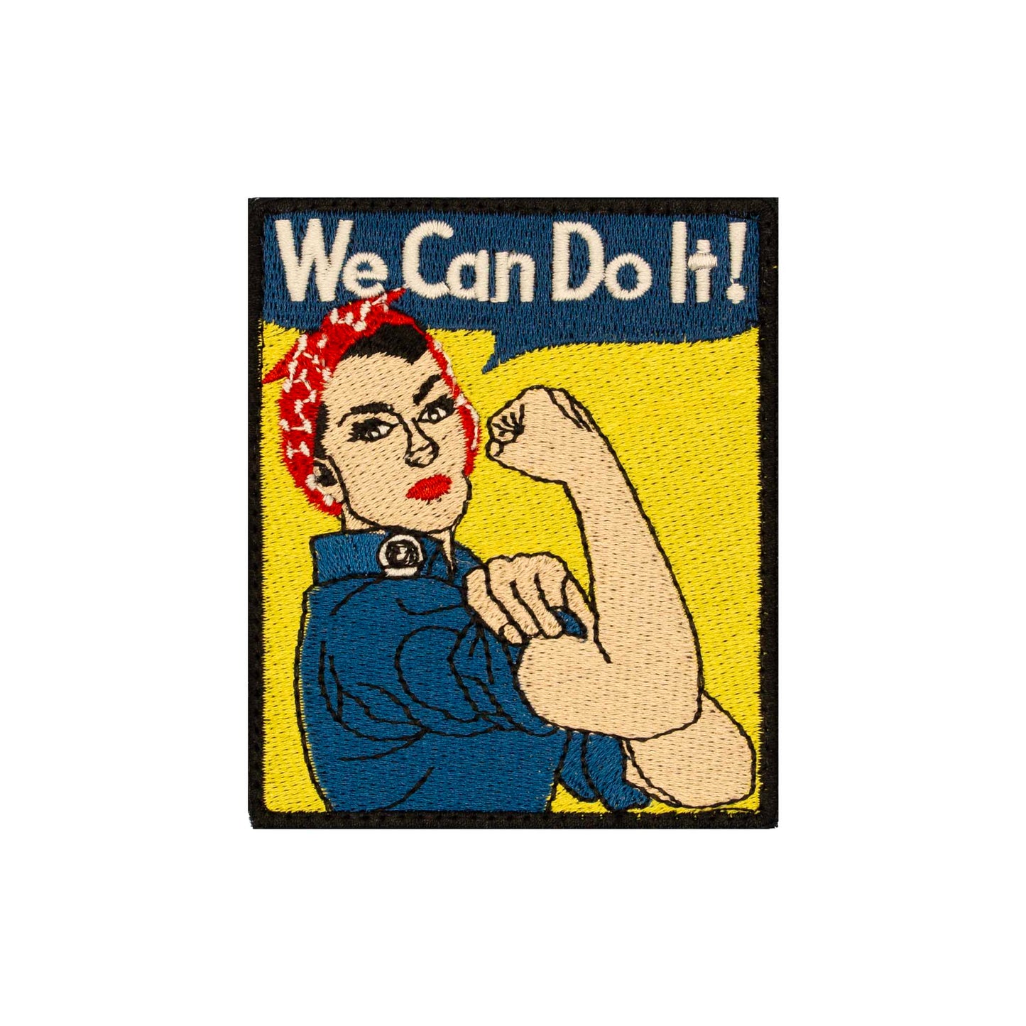 "We Can Do It" Rosie The Riveter Embroidered Velcro Patch