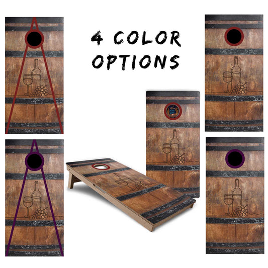"Wine Barrel" Cornhole Boards