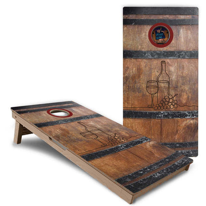 "Wine Barrel" Cornhole Boards