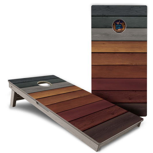 "Gradient Wood Planks" Cornhole Boards